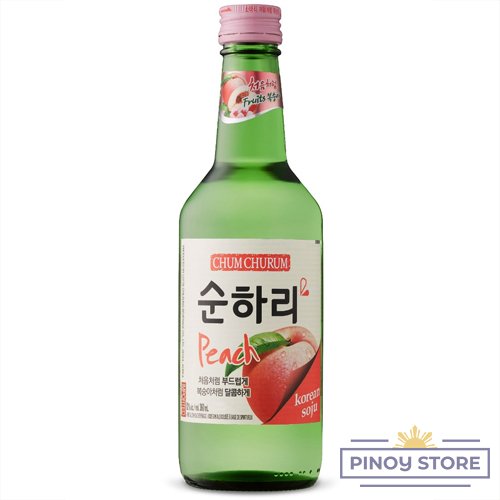 Tradiční korejský alkoholický nápoj Soju s příchutí broskví 360 ml - Chum Churum