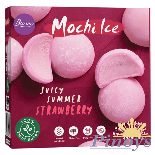 Ice Dessert Mochi Strawberry 156 g - Buono