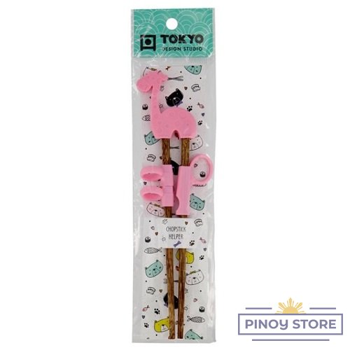Dětské začátečnické hůlky růžová lama (20 cm) - Tokyo Design