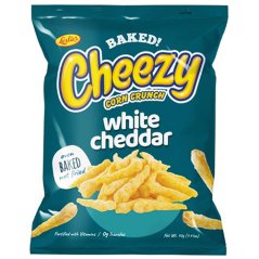 Cheezy Corn Crunch Baked White Cheddar 40 g - Leslie
