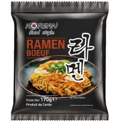 Pre Cooked Ramen Noodles Beef flavoured 170 g - Korean Food Style