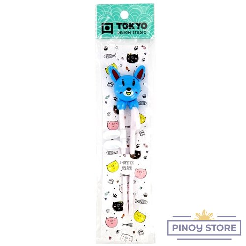 Children Chopsticks Blue Rabbit (18 cm) - Tokyo Design