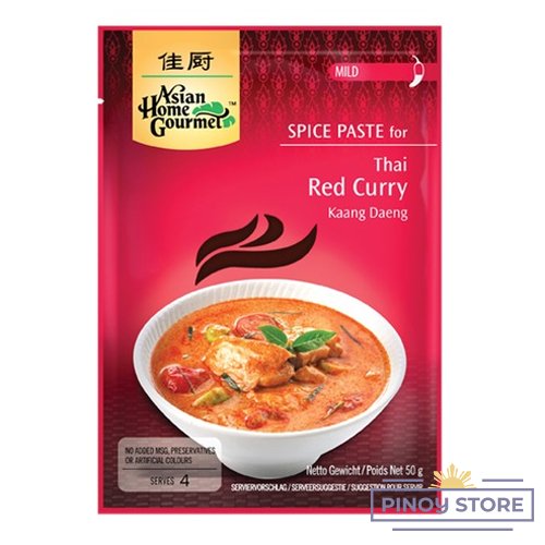Červená kari pasta 50 g - Asian Home Gourmet