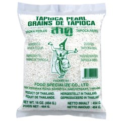 Tapioca pearls white, small 454 g - Thai dancer