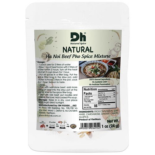 Směs koření na přípravu hovězí polévky Pho 24 g - DH Foods