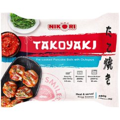 Takoyaki předvařené  kuličky s chobotnicí  480 g - Nikori