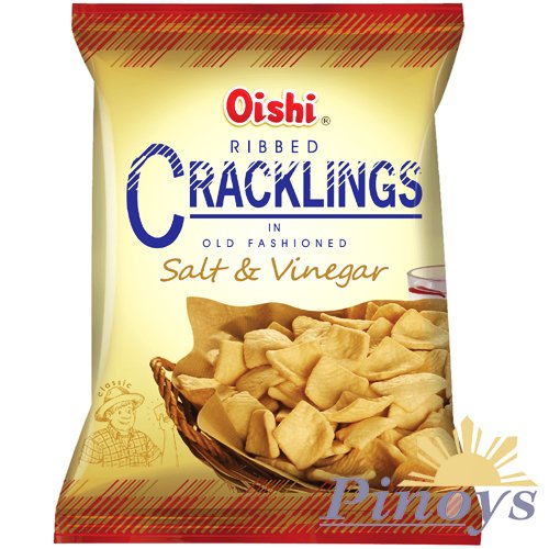 Vlnkované chipsy s příchutí soli a octa 90 g - Oishi