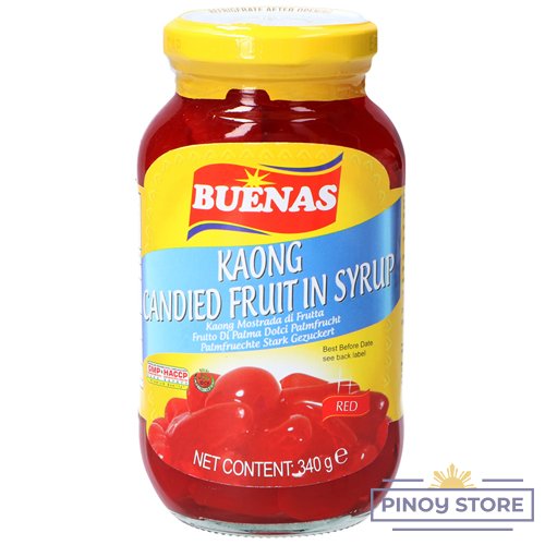 Palm fruit in syrup red, Kaong 340 g - Buenas