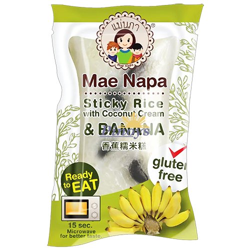 Lepkavá rýže s kokosovým krémem a banánem 80 g - Mae Napa