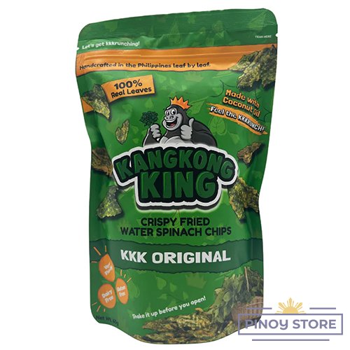 Kangkong King, Crispy Fried Water Spinach Chips Original 60 g - KKK Food