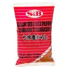 Japonský kořenící mix 7 druhů koření, (Shichimi) Nanami Togarashi 300 g - S & B