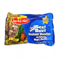 Beef instant noodle soup 55 g - Lucky me