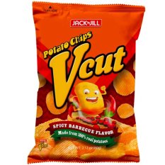 V-Cut Potato Chips, BBQ flavoured 60 g - Jack & Jill's