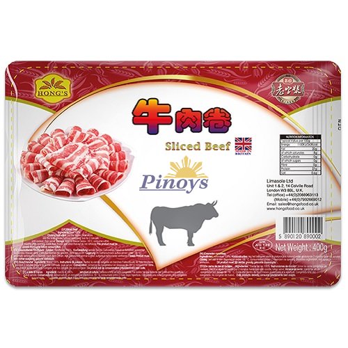 Sliced Beef meat rolls for Hot Pot 400 g - Hong's
