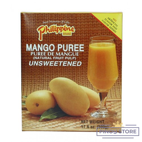Mango puree, unsweetened 500 ml - Philippine brand