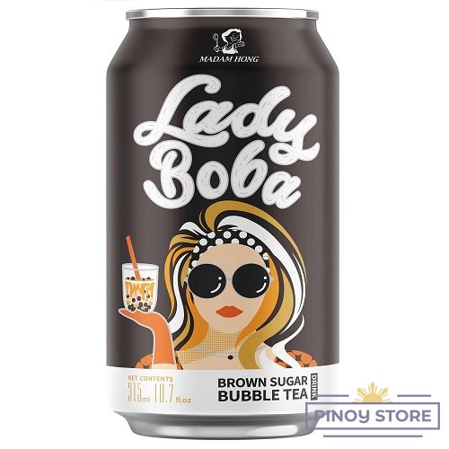 Lady Boba bubble tea s příchutí hnědého cukru 315 ml - Madam Hong
