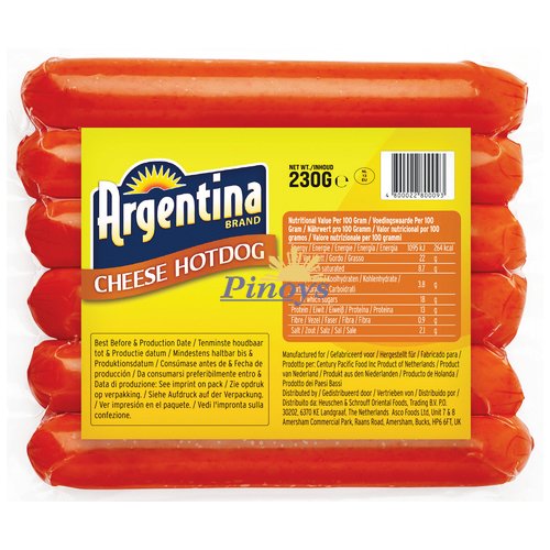 Hot Dog párečky se sýrem 230 g - Argentina