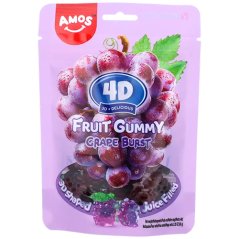 Fruit Gummy Grape 4D 65 g - Amos