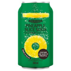Sycený nápoj s příchutí ananasu 340 ml - Bomboos