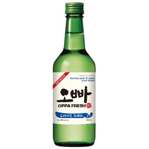 Tradiční korejský alkoholický nápoj Soju s příchutí Fresh 360 ml - Oppa