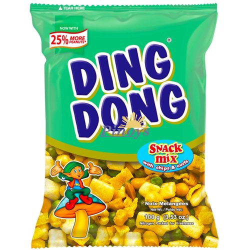 Snack ze směsi oříšků, chipsů a kukuřice Ding Dong 95 g - JBC Food