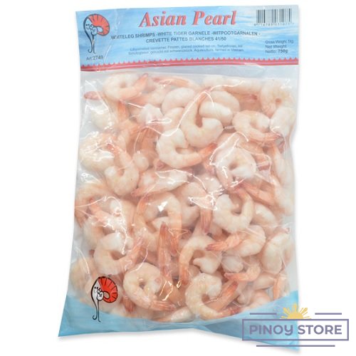 Vannamei Shrimps cooked,peeled, with tail 26/30 1 kg - Asian Pearl