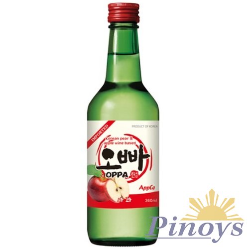 Tradiční korejský alkoholický nápoj Soju s příchutí jablek 360 ml - Oppa