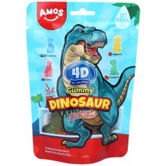 Ovocné želé dinosaurus 4D 65 g - Amos