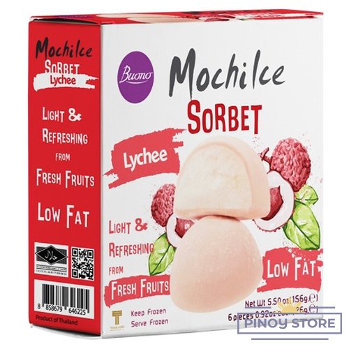 Ice Dessert Mochi Sorbet Lychee Flavour 156 g - Buono
