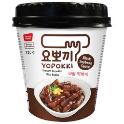 Rice Cake Jjajang Snack with Black Bean Sauce, Topokki, cup 120 g - Yopokki
