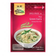 Kořenící pasta zelené kari 50 g - Asian Home Gourmet