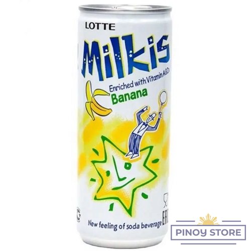 Milkis Soft Drink Banana flavoured 250 ml - Lotte