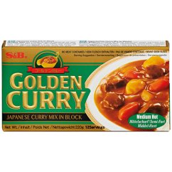 Kořenící pasta na japonské kari, středně pikantní 220 g - S & B
