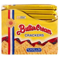 Krekry s krémovou náplní s příchutí másla Buttercreams 250 g - Croley Foods