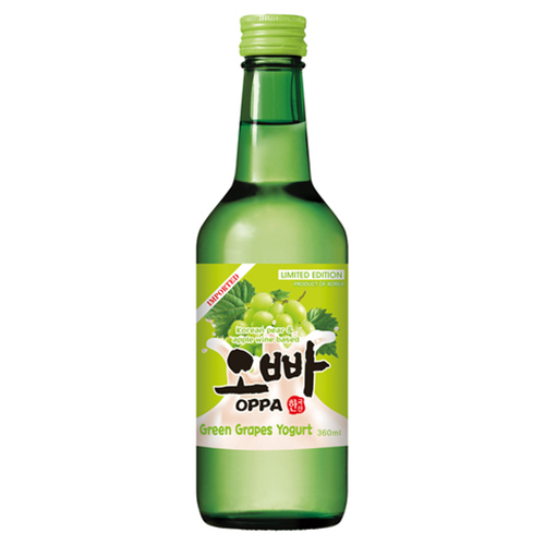 Soju Korean alcoholic drink Grapes Yogurt flavour 360 ml - Oppa