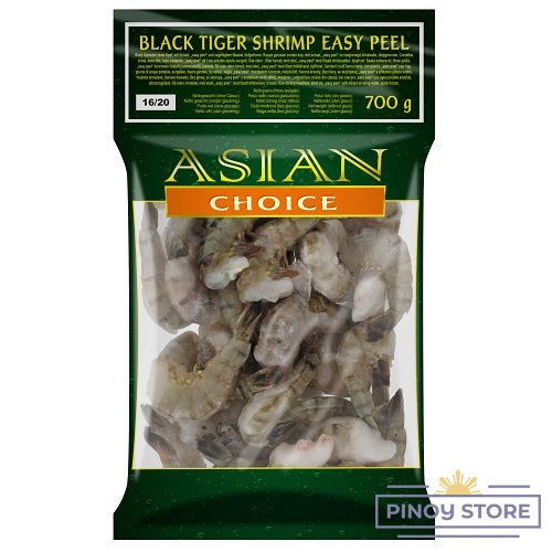 Mražené tygří krevety bez hlavy 16/20 lehce loupatelné 1 kg - Asian Choice