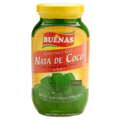 Coconut Gel Green, Nata de Coco 340 g - Buenas