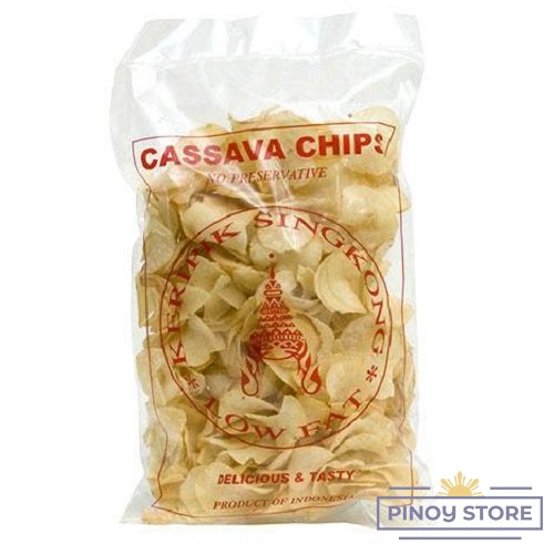 Solené, pikantní maniokové chipsy Keripik Singkong 250 g - AE