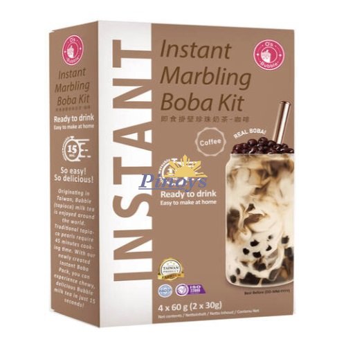 Kávová Bubble tea sada na snadnou přípravu 240 g (4x60g) - O's Bubble