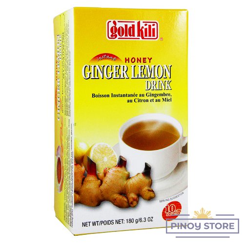 Instant Ginger Lemon Tea Drink (10x18g) 180 g - Gold Kili