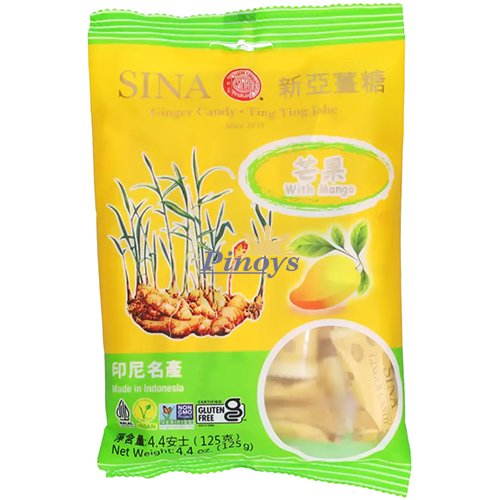 Zázvorové bonbóny s mangem 125  g - Sina