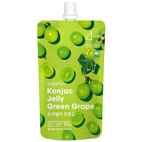 Konjac želé s příchutí zeleného hrozna 150 g - Sugarlolo