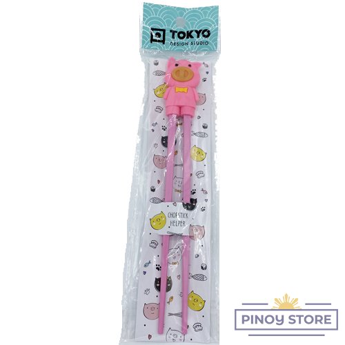 Tréninkové hůlky s růžovým prasátkem - Tokyo Design