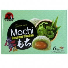 Rýžové koláčky Mochi s příchutí kokosu a pandánu  210 g - Kaoriya