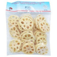 Frozen Lotus Root slices (4-7cm) 500 g - Asian Choice