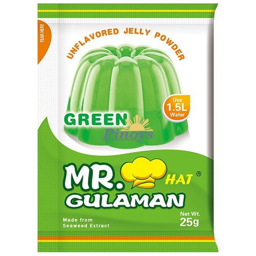 Mr. Gulaman Jelly Powder Green, unflavored 25 g - Mr. Hat Gulaman