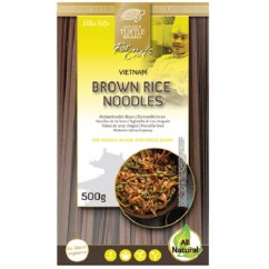 Flat Rice Noodles Brown 3mm 500 g - Golden Turtle