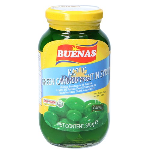 Palmový plod v sirupu "Kaong", zelený 340 g  - Buenas
