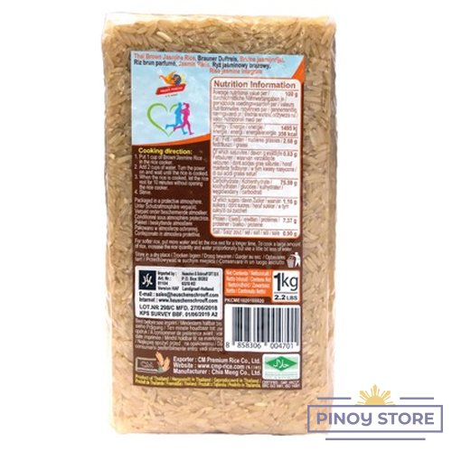 Hnědá jasmínová rýže z Thajska 1 kg - Golden Phoenix