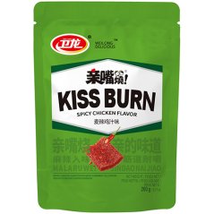 Kiss Burn Pálivý  snack s kuřecí příchutí  260 g – Weilong